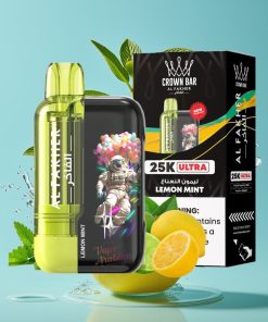 Al Fakher Crown Bar Ultra 25K 22ml Лимон Мента Едноразов Вейп